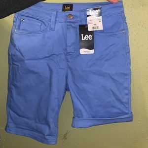 Lee blue short you can unfold them at the bottom